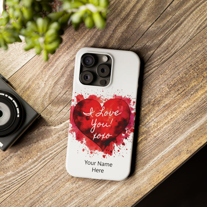 Slim Custom Personalized Valentine Love Gift for Her Cute Phone Cases for Iphone 16 Pro Max | iPhone 15 Case | iPhone 15 Pro Max Case, Iphone 14, 13, 12, 11, 10, 8, 7 - Studio40ParkLane