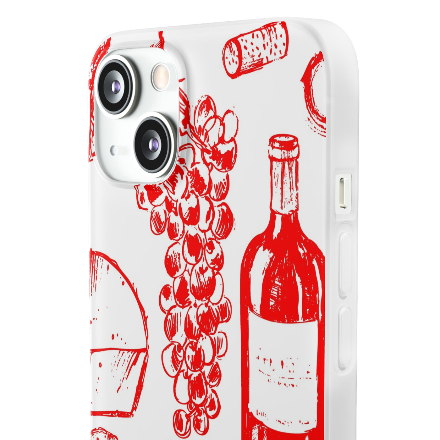 Cute Flexi Phone Cases, French Food Wine Red, Compatible with Samsung Galaxy S23, Samsung S22, Samsung S21, Samsung S20, Galaxy S20 Ultra