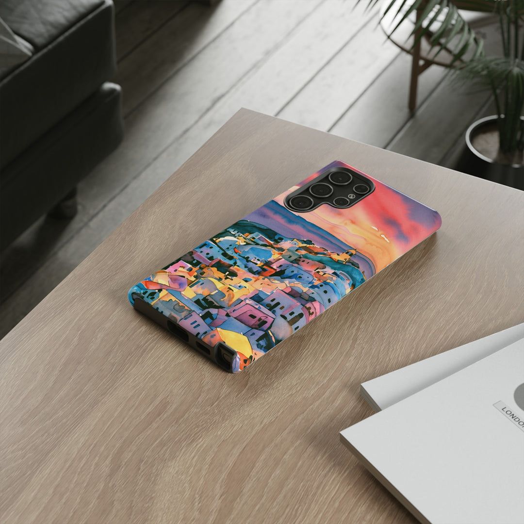 Impact Resistant, Greek Sunset, Cute Phone Cases for Samsung S24, S23, S22, S21, IPhone 15 pro Iphone 14 pro Iphone 13 IPhone 12 Iphone 11 - Studio40ParkLane