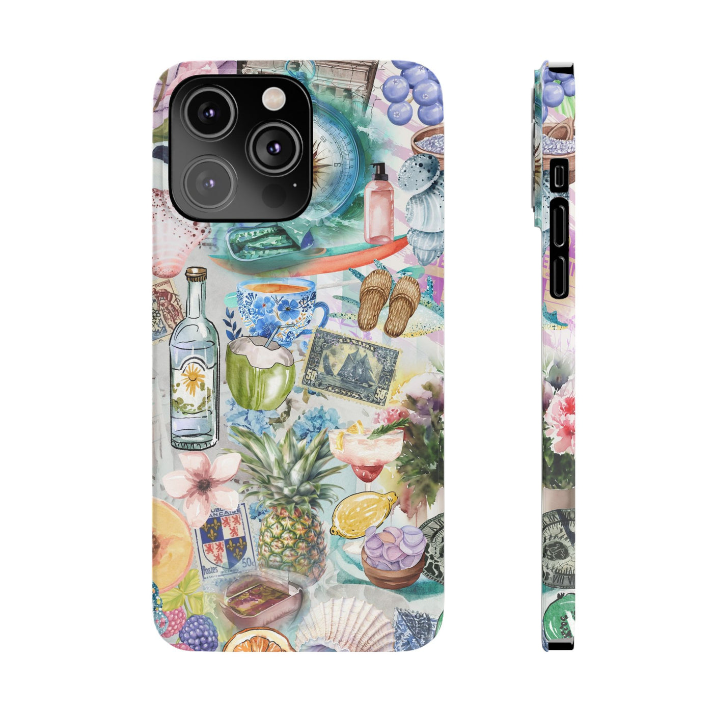 Travel Coquette Collage Slim Cute Phone Cases for Iphone  | iPhone 15 Case | iPhone 15 Pro Max Case, Iphone 14, Iphone 14 Pro Max, Iphone 13