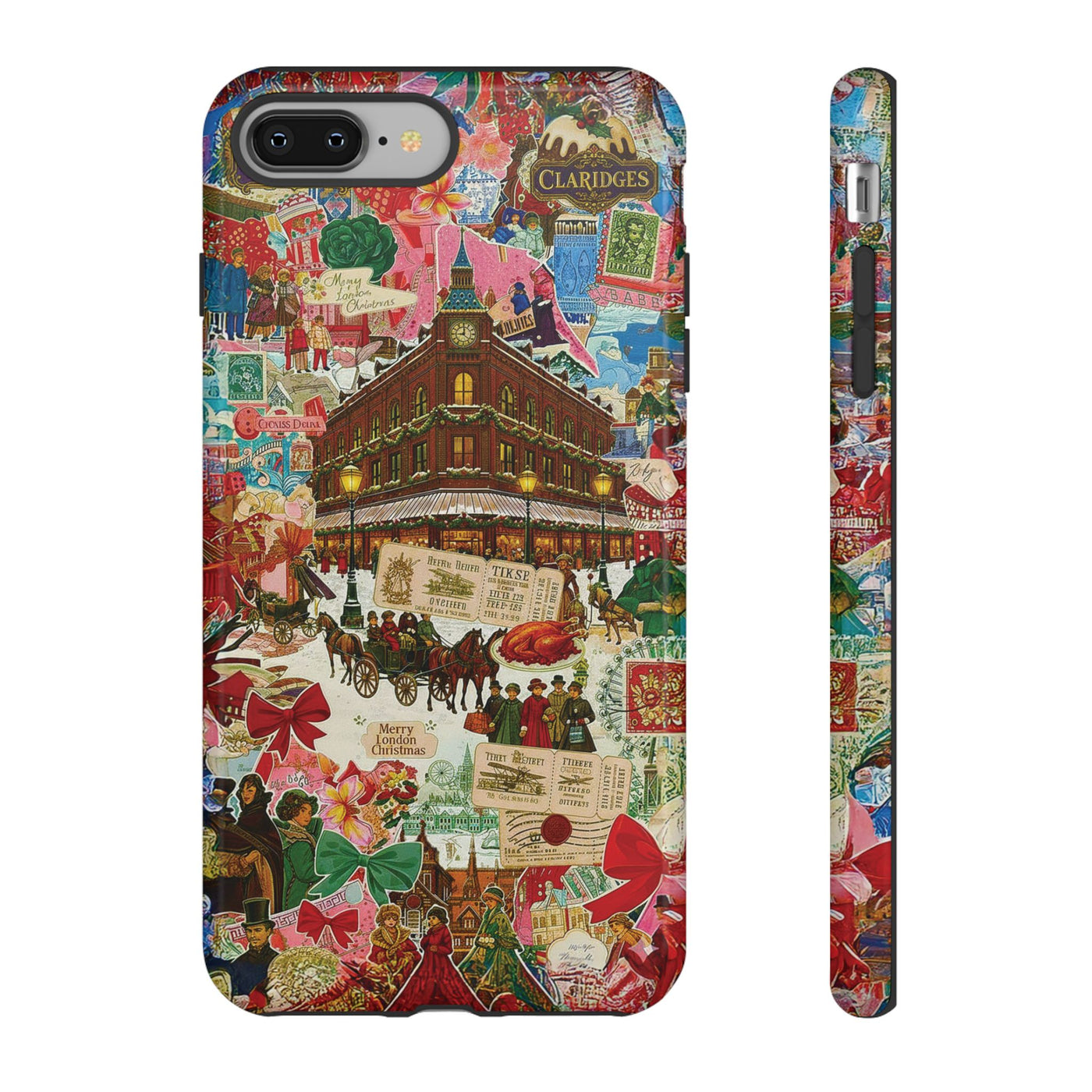 Aesthetic Tough London Coquette Collage Premium Phone Case - For iPhone 17 Pro Max iPhone 16 Pro iPhone 15 Iphone 14 Plus 13 Pro 12 11 10 XR - Studio40ParkLane