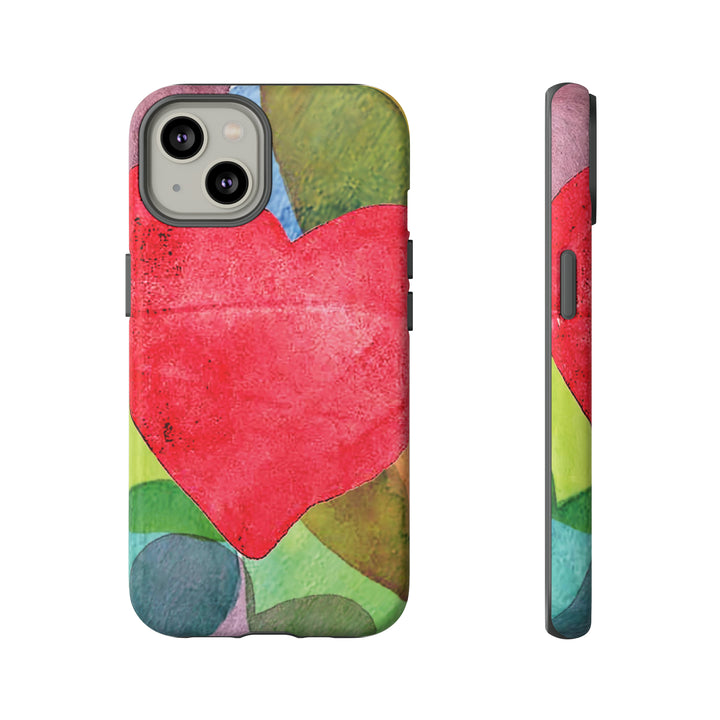 Cute IPhone Case | iPhone 15 Case | iPhone 15 Pro Max Case, Iphone 14 Case, Iphone 14 Pro Max Case IPhone Case for Art Lovers, Red Heart - Studio40ParkLane