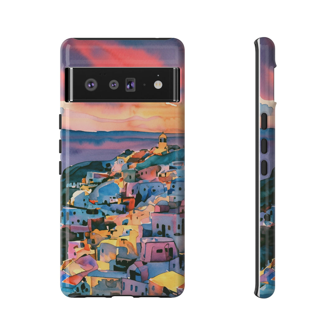 Impact Resistant, Greek Sunset, Cute Phone Cases for Samsung S24, S23, S22, S21, IPhone 15 pro Iphone 14 pro Iphone 13 IPhone 12 Iphone 11 - Studio40ParkLane