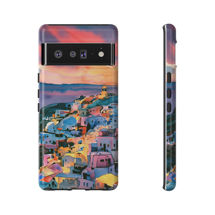 Impact Resistant, Greek Sunset, Cute Phone Cases for Samsung S24, S23, S22, S21, IPhone 15 pro Iphone 14 pro Iphone 13 IPhone 12 Iphone 11 - Studio40ParkLane