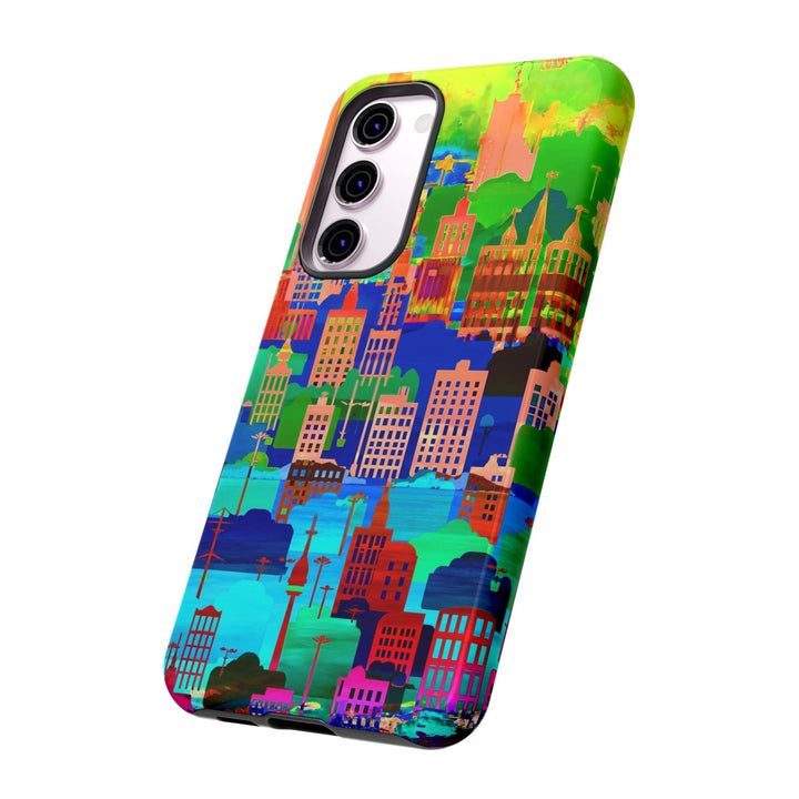 Cute Samsung Case | Cool Iphone Case | Summer City Skyline, Samsung S24, S23, S22, S21, IPhone 15 Case | Iphone 14 Case, Iphone 13 Case - Studio40ParkLane
