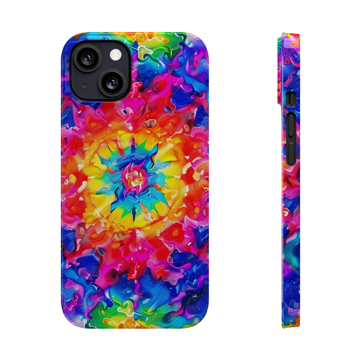 Tie Dye Faux Glitter Gift for Her Cute Phone Cases for Iphone 16 Pro Max | iPhone 15 Case | iPhone 15 Pro Max Case, Iphone 14, Iphone 14 Pro Max, Iphone 13 12 11 8 7