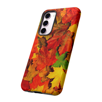 Fall Leaves Impact Resistant, Cute Phone Cases for Samsung S24, S23, S22, S21, IPhone 15 pro Iphone 14 pro Iphone 13 IPhone 12 Iphone 11