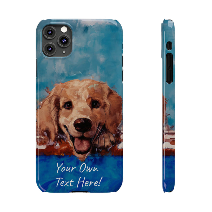 Slim Personalized Cute iPhone Cases - | iPhone 15 Case | iPhone 15 Pro Max Case, Iphone 14 Case, Iphone 14 Pro Max, Iphone 13, Golden Retriever Dog - Studio40ParkLane
