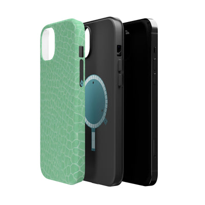 Non Leather Mint Color Pattern Magsafe Cute Phone Case for Iphone Gift for Her, | iPhone 15 Case | iPhone 15 Pro Max Case, Iphone 14, Iphone 14 Pro Max, Iphone 13, Iphone 16 - Studio40ParkLane