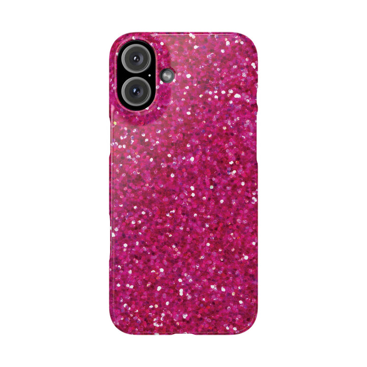 Slim Muted Pink Faux Play on Glitter Effect Cute Phone Cases for Iphone 16 Pro Max | iPhone 15 Case | iPhone 15 Pro Max Case, Iphone 14, Iphone 14 Pro Max, Iphone 13 12 11 8 7 - Studio40ParkLane