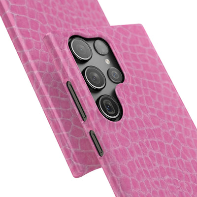 Snap Non Leather Pink Color Pattern Gift for Her Cute Phone Cases for Samsung Galaxy S24, S23, S22, S21, S20, Plus, Ultra, Iphone 16, 15, 14, Pro and Max - Studio40ParkLane