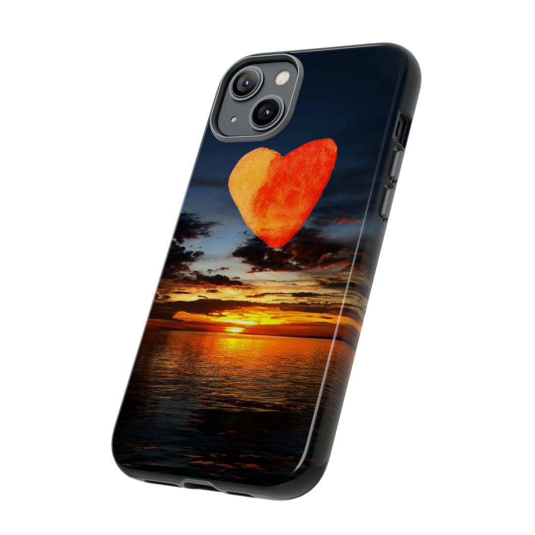 Cute IPhone Case | Rising Heart Love Sunset, iPhone 15 Case | iPhone 15 Pro Case, Iphone 14 Case, Iphone 14 Pro Max Case - Studio40ParkLane