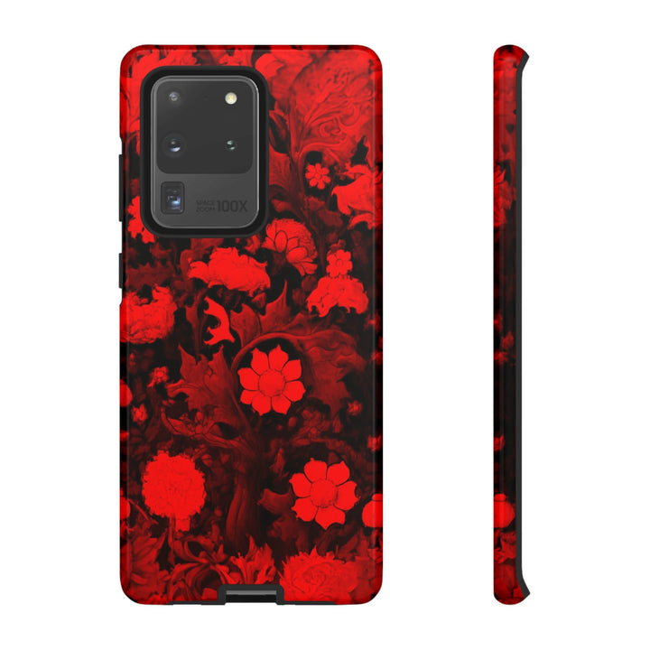 Cute Samsung Phone Case | Aesthetic Samsung Phone Case | Galaxy S23, S22, S21, S20 | Red Flowers, Protective Phone Case - Studio40ParkLane