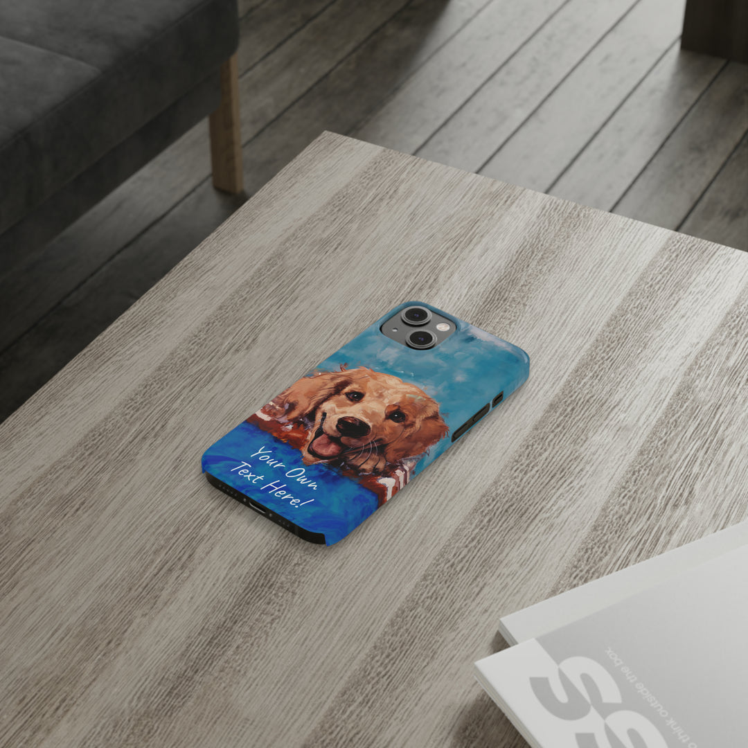 Slim Personalized Cute iPhone Cases - | iPhone 15 Case | iPhone 15 Pro Max Case, Iphone 14 Case, Iphone 14 Pro Max, Iphone 13, Golden Retriever Dog - Studio40ParkLane
