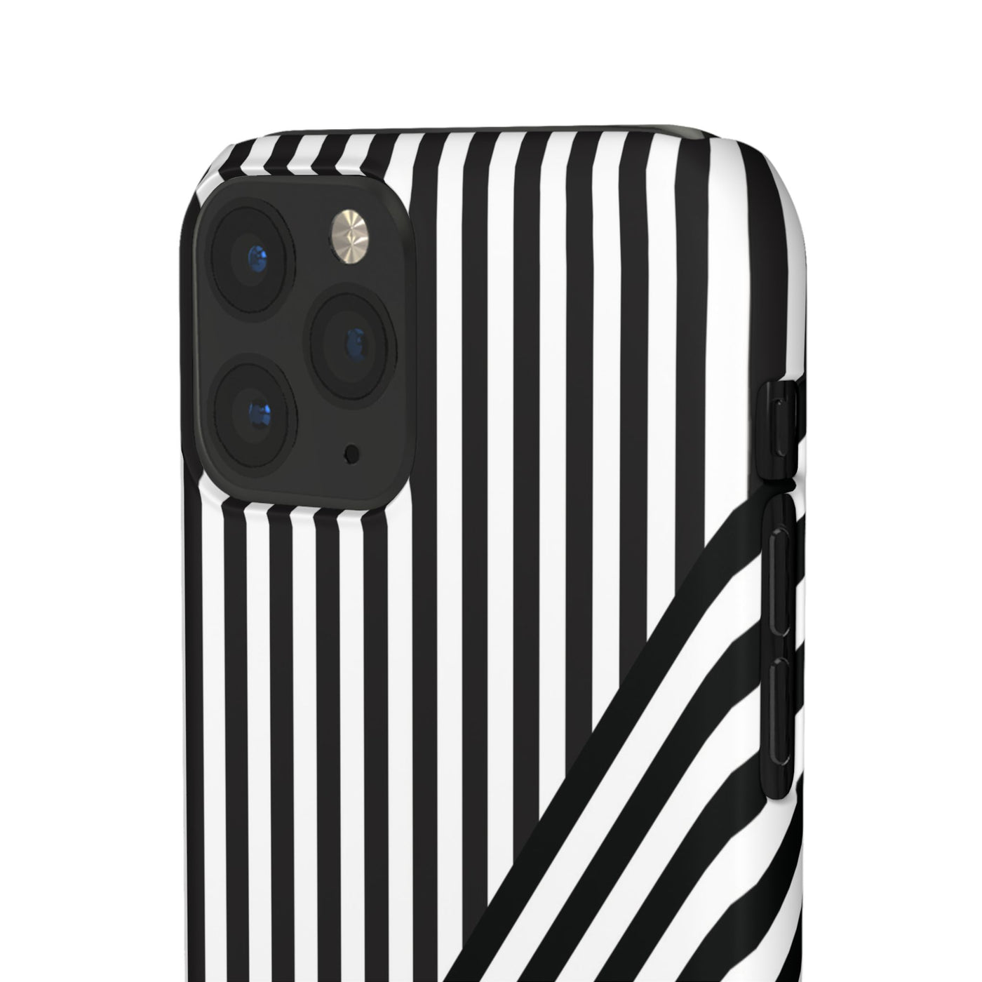 Aesthetic Black White Stripes Cute Phone Case Sleek Snap - For iPhone 17 Pro Max iPhone 16 Pro iPhone 15 Iphone 14 Plus 13 Pro 12 11 10 Gift - Studio40ParkLane