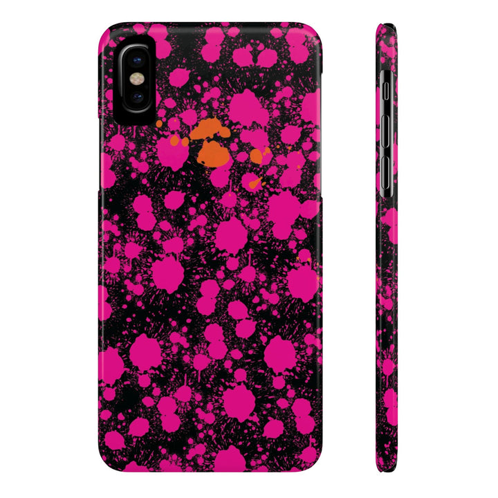 Slim Cute Phone Cases for Iphone - | iPhone 15 Case | iPhone 15 Pro Max Case, Iphone 14 Case, Iphone 14 Pro Max, Iphone 13, Pink Orange Paint Splash - Studio40ParkLane
