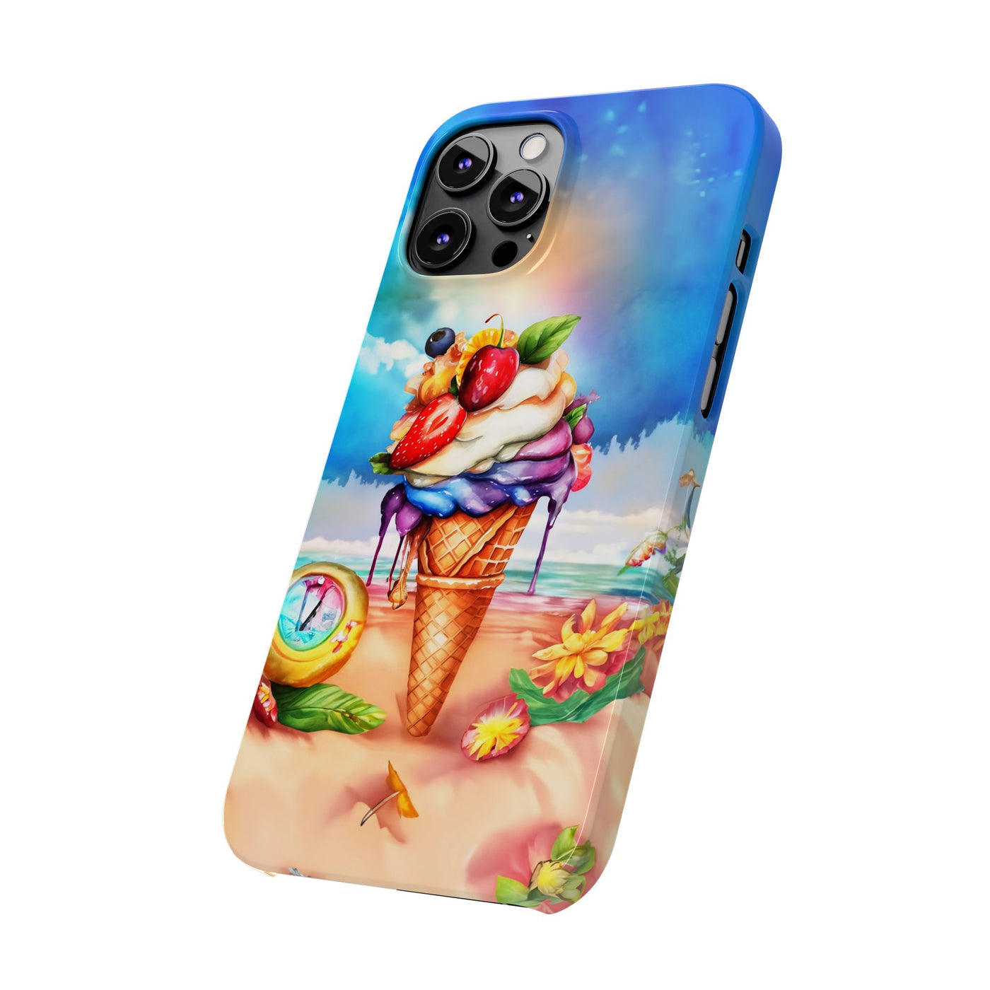 Slim Summer Ice Cream Cone Slim Cute Phone Cases for Iphone  | iPhone 15 Case | iPhone 15 Pro Max Case, Iphone 14, Iphone 14 Pro Max, Iphone 13