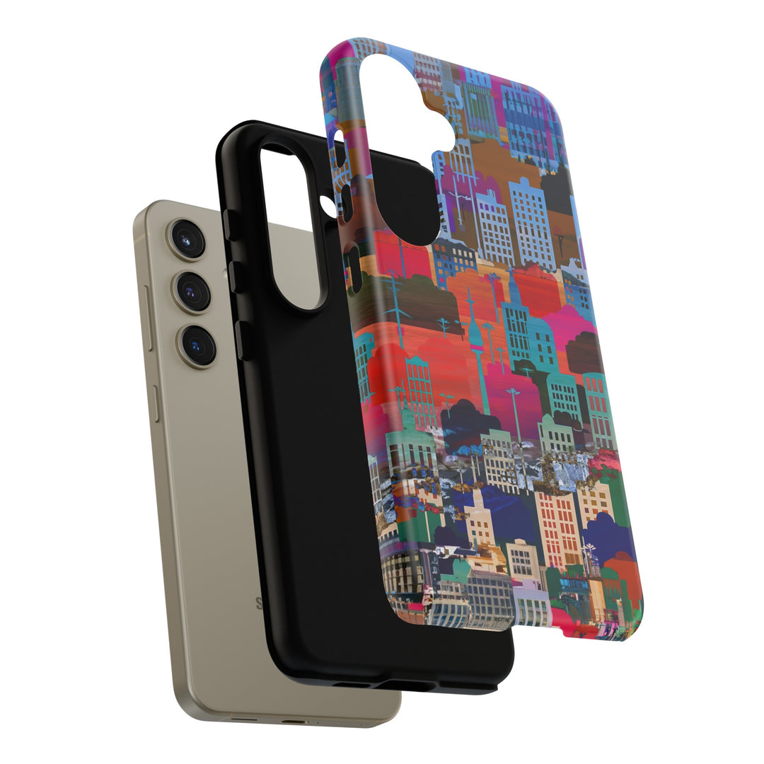 Cute Samsung Case | Cool Iphone Case | Summer City Skyline, Samsung S24, S23, S22, S21, IPhone 15 Case | Iphone 14 Case, Iphone 13 Case - Studio40ParkLane