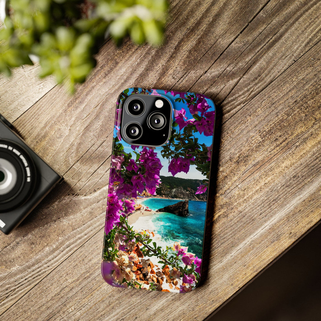 Slim Bougainvillea Sea View Cute Phone Cases for Iphone | iPhone 15 Case | iPhone 15 Pro Max Case, Iphone 14, Iphone 14 Pro Max, Iphone 13 - Studio40ParkLane
