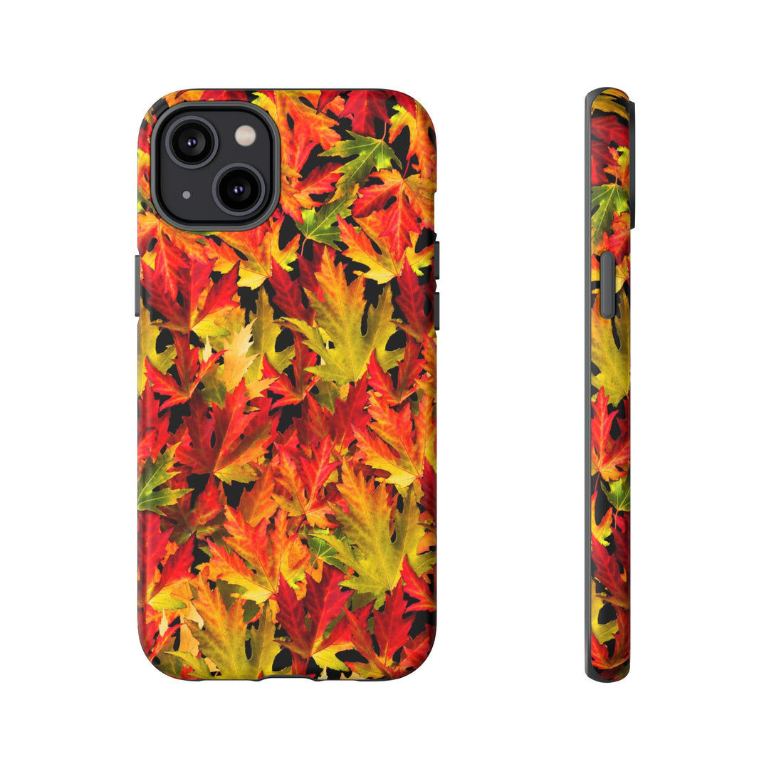 Fall Leaves Impact Resistant, Cute Phone Cases for Samsung S24, S23, S22, S21, IPhone 15 pro Iphone 14 pro Iphone 13 IPhone 12 Iphone 11 - Studio40ParkLane
