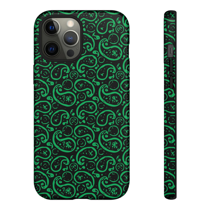 Cute IPhone Case | iPhone 15 Case | iPhone 15 Pro Max Case, Iphone 14 Case, Iphone 14 Pro Max Case IPhone Case for Art Lovers, Paisley Green - Studio40ParkLane
