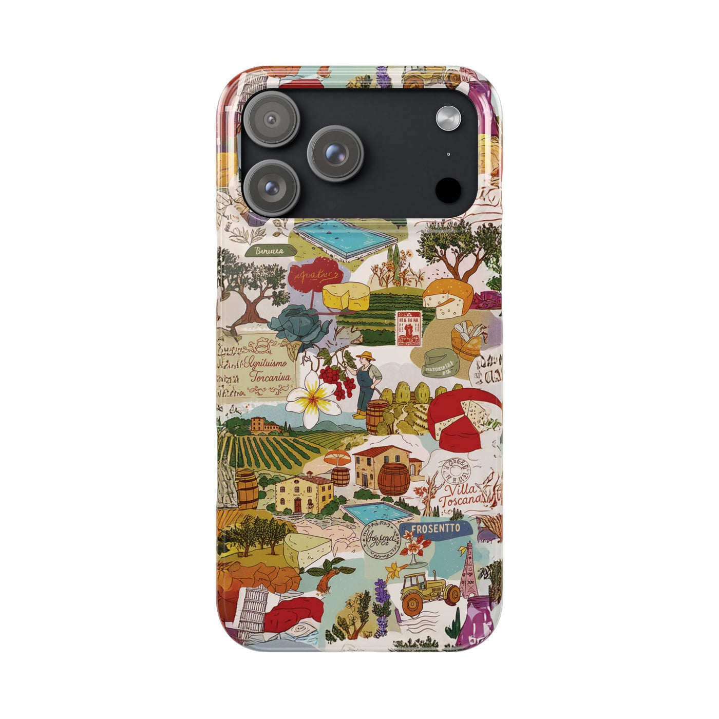 Slim Italy Tuscany Coquette Collage Cute Phone Case for Iphone 17 - | iPhone 16 Pro Max Case | iPhone 15 Case Iphone 14 13 12 11 10 9 8 7 - Studio40ParkLane