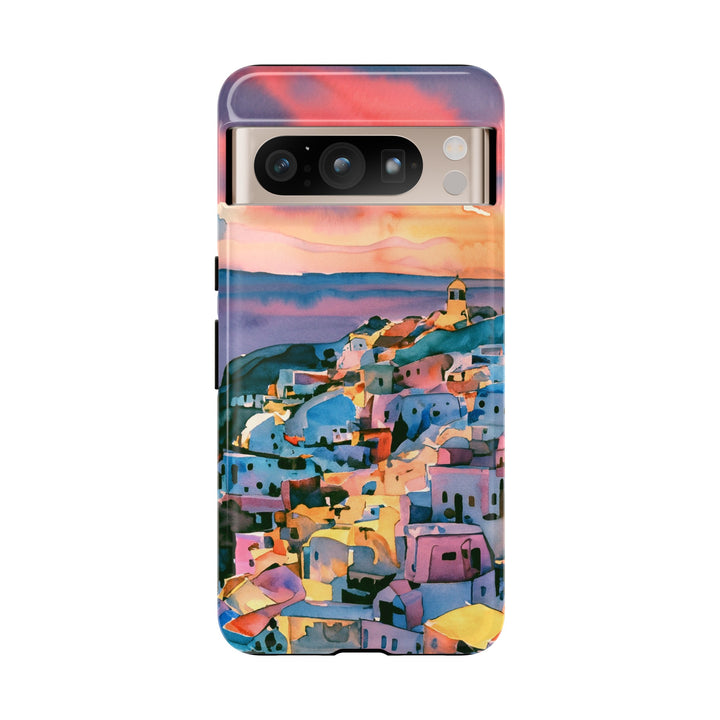 Impact Resistant, Greek Sunset, Cute Phone Cases for Samsung S24, S23, S22, S21, IPhone 15 pro Iphone 14 pro Iphone 13 IPhone 12 Iphone 11 - Studio40ParkLane