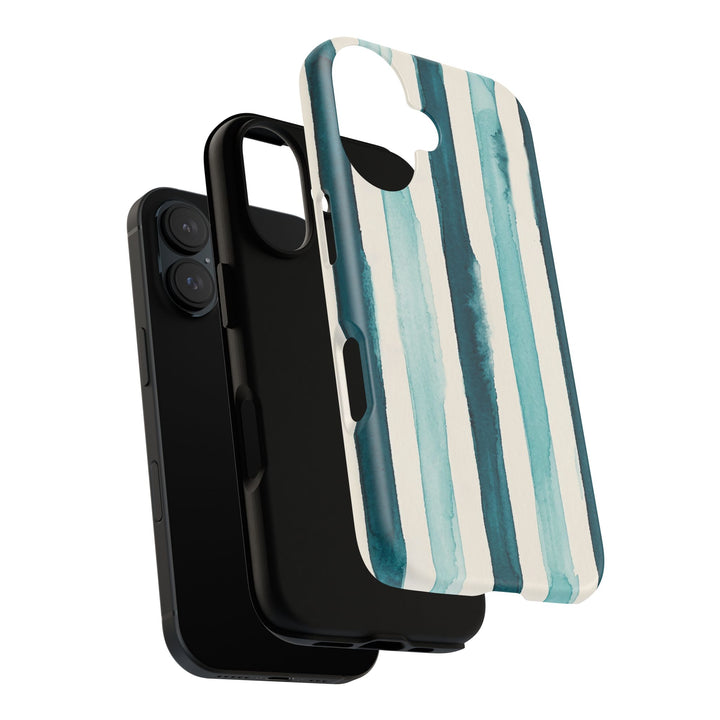 Tough Cute Green Stripes Phone Case, for IPhone 17 Pro Max | Iphone 17 Air, Iphone 16, IPhone 15, 14 13 12, Samsung Galaxy S26, S25, S24, S23