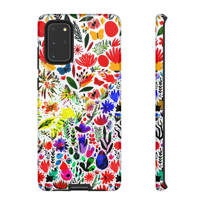 Impact Resistant, Colored Flowers, Cute Phone Cases for Samsung S24, S23, S22, S21, IPhone 15 pro Iphone 14 pro Iphone 13 IPhone 12 Iphone 11