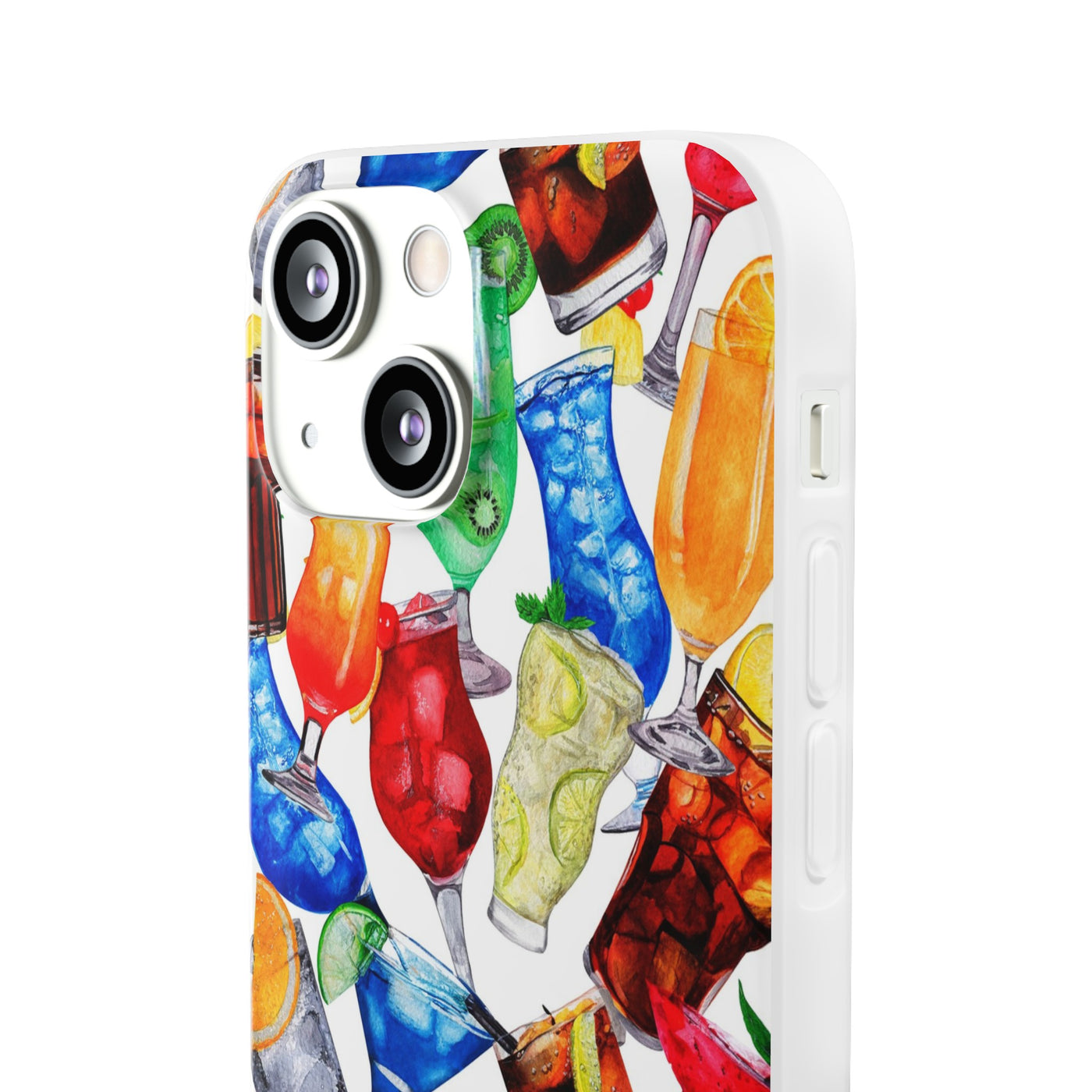 Cute Flexi Phone Cases, For Iphones and Samsung Galaxy Phones, Tropical Summer Fruit Cocktails, Galaxy S23 Phone Case, Samsung S22 Case, Samsung S21, Iphone 15, Iphone 14, Iphone 13