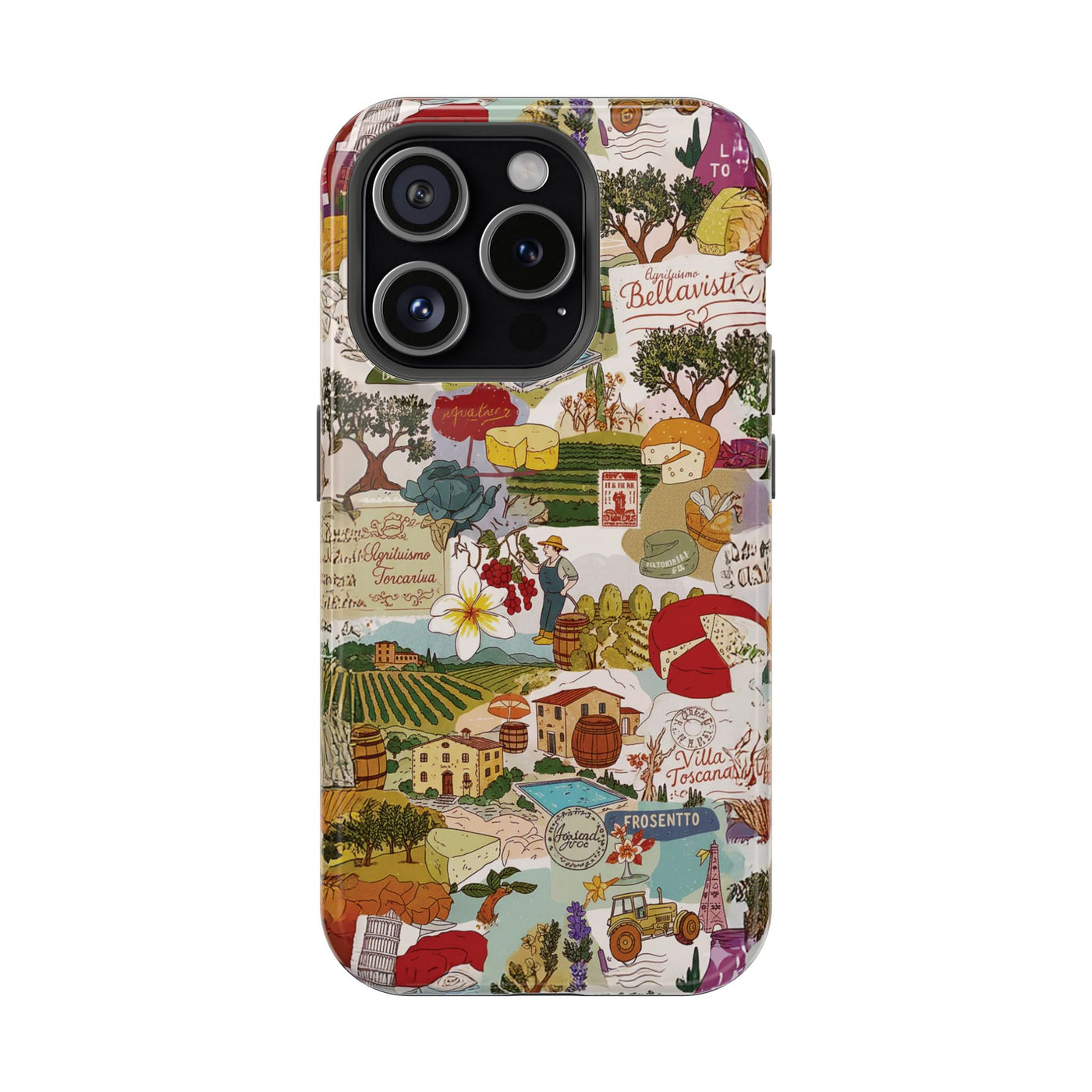 Italy Tuscany Coquette Collage Tough Magsafe Cute Phone Cases for Iphone | iPhone 17 Pro Max Case, Iphone 16, Iphone 15 14 13 12 11 10 9 - Studio40ParkLane