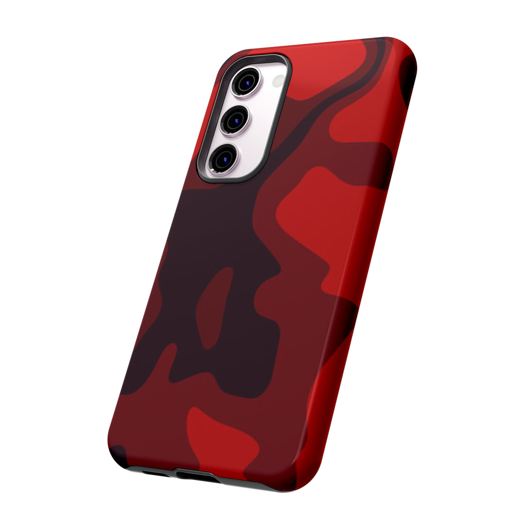 Cute Phone Case | Cool Camouflage Red Black Samsung Phone Case | Galaxy S23 Case, S22 Case, S21, S20 | 2 Layered Case - Studio40ParkLane
