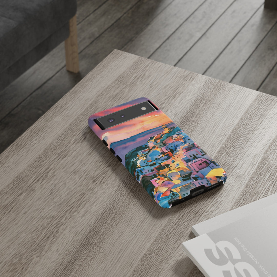 Impact Resistant, Greek Sunset, Cute Phone Cases for Samsung S24, S23, S22, S21, IPhone 15 pro Iphone 14 pro Iphone 13 IPhone 12 Iphone 11 - Studio40ParkLane