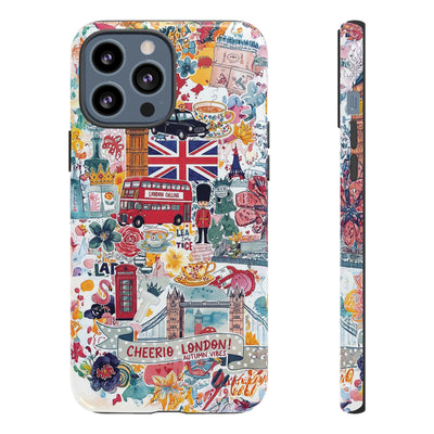 London England Coquette Collage Tough Premium Phone Case - For iPhone 17 Pro Max iPhone 16 Pro iPhone 15 Iphone 14 Plus 13 Pro 12 11 10 XR - Studio40ParkLane