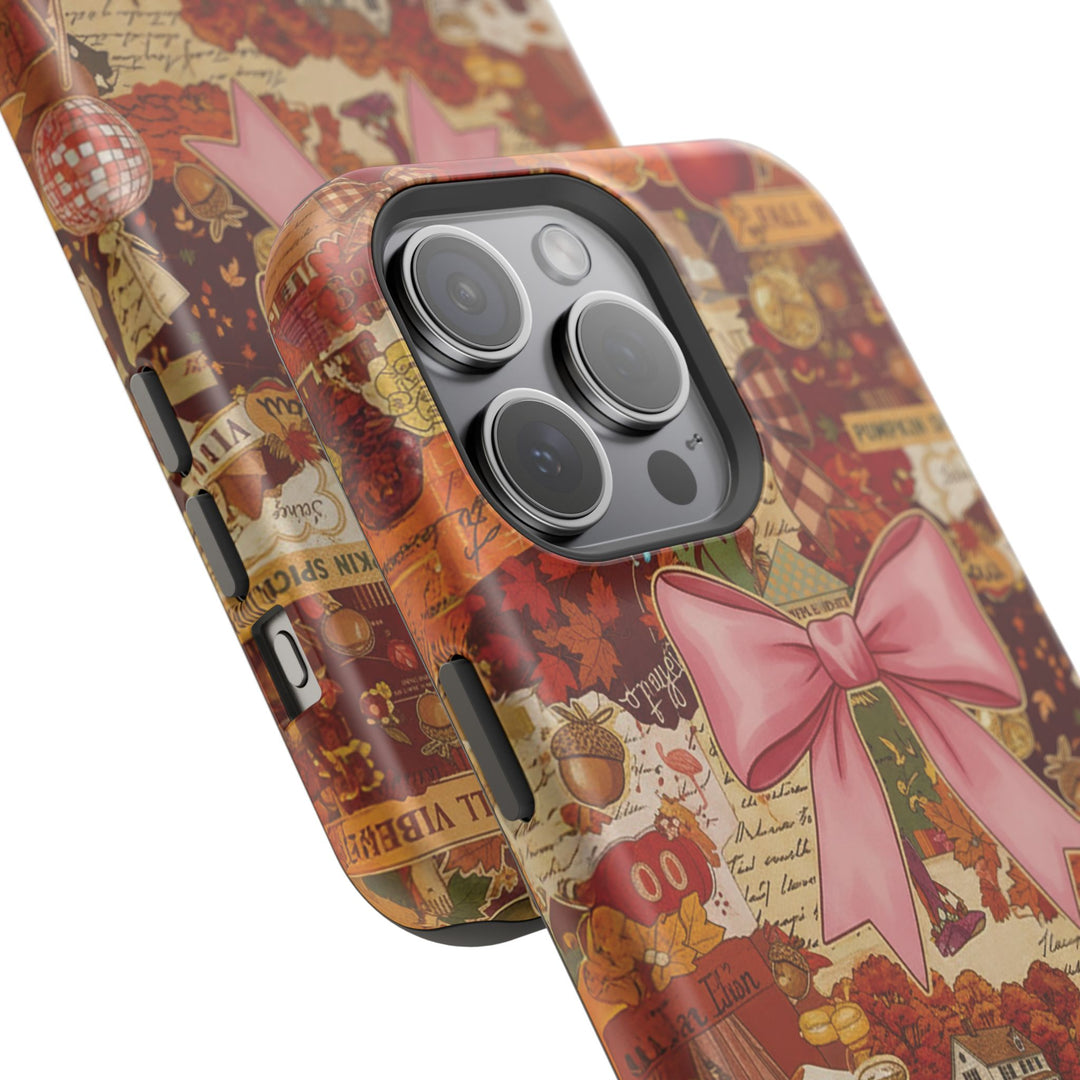 New England Fall Coquette Collage Tough Magsafe Cute Phone Cases for Iphone | iPhone 15 Pro Max Case, Iphone 14, Iphone 14 13 12 11 10 9 8 7 - Studio40ParkLane