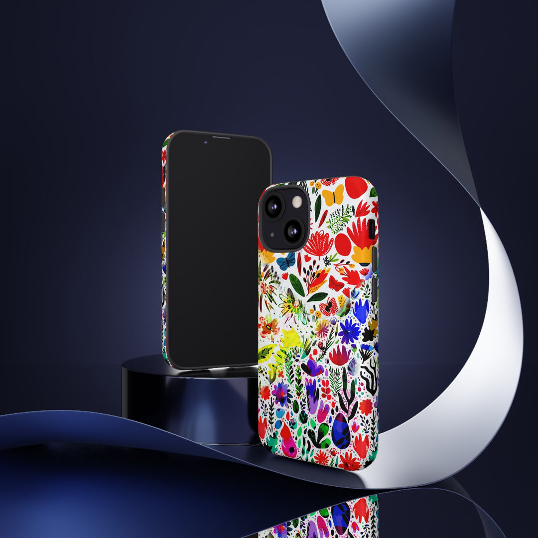 Impact Resistant, Colored Flowers, Cute Phone Cases for Samsung S24, S23, S22, S21, IPhone 15 pro Iphone 14 pro Iphone 13 IPhone 12 Iphone 11 - Studio40ParkLane