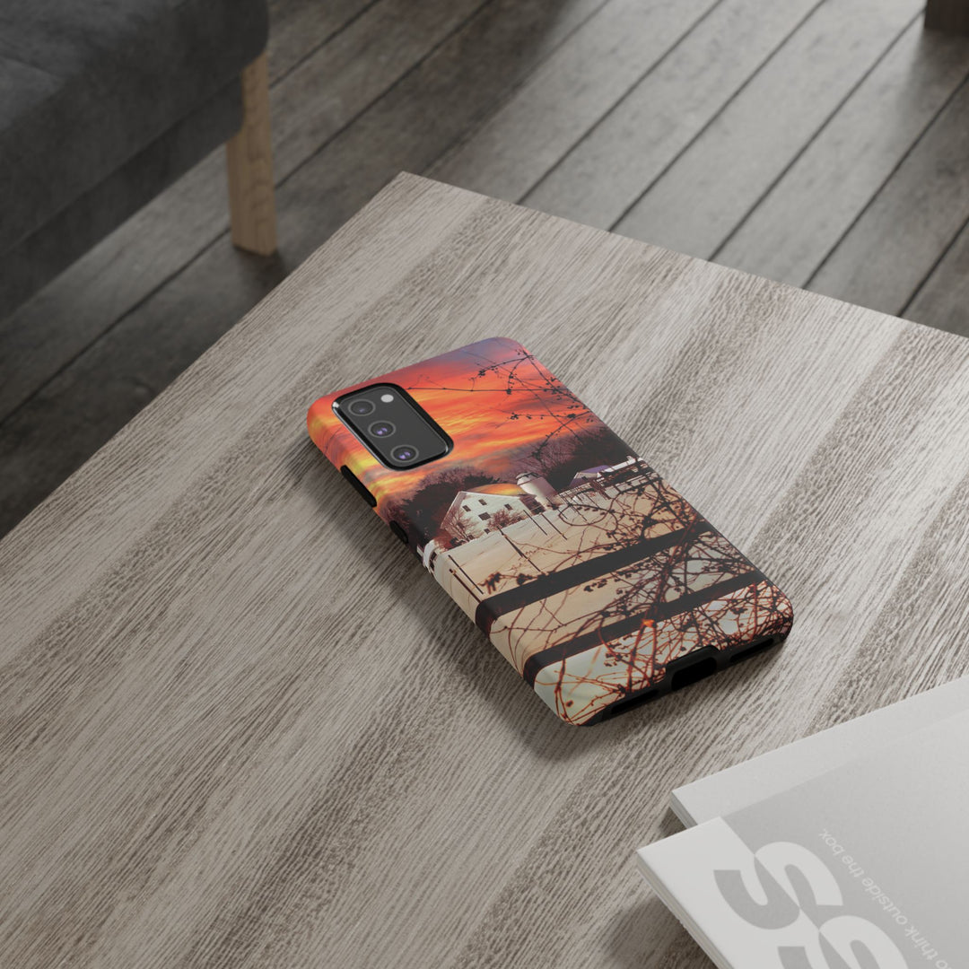 Impact Resistant, Winter Sunset Cute Phone Cases for Samsung S24, S23, S22, S21, IPhone 15 pro Iphone 14 pro Iphone 13 IPhone 12 Iphone 11 - Studio40ParkLane