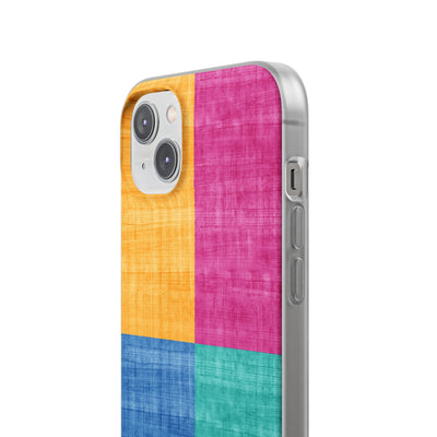 Cute Flexi Phone Cases, Abstract Colored Blocks, Compatible with Samsung Galaxy S23, Samsung S22, Samsung S21, Samsung S20, Galaxy S20 Ultra