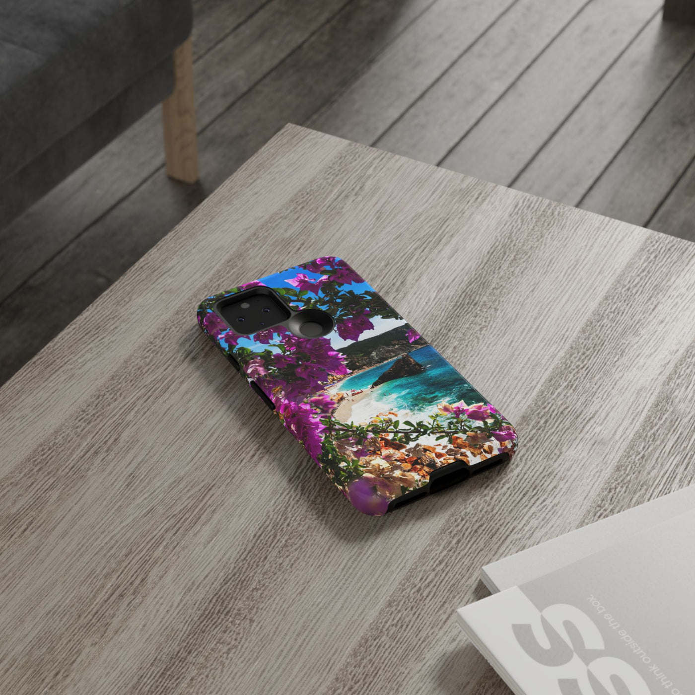 Impact Resistant, Bougainvillea Seaview, Cute Phone Cases for Samsung S24, S23, S22, S21, IPhone 15 pro Iphone 14 pro Iphone 13 IPhone 12 Iphone 11