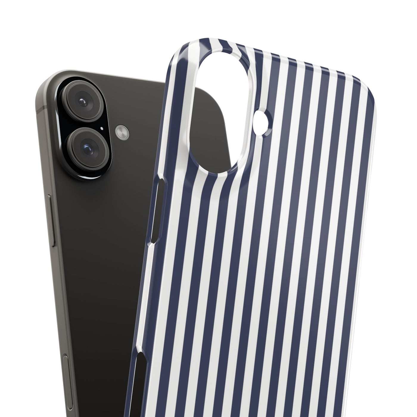 Slim Navy Blue Striped Cute Phone Case for Iphone 16 - | iPhone 15 Pro Max Case | iPhone 14 Case Iphone 13 12 11 10 9 8 7 XS X Gift for Her - Studio40ParkLane