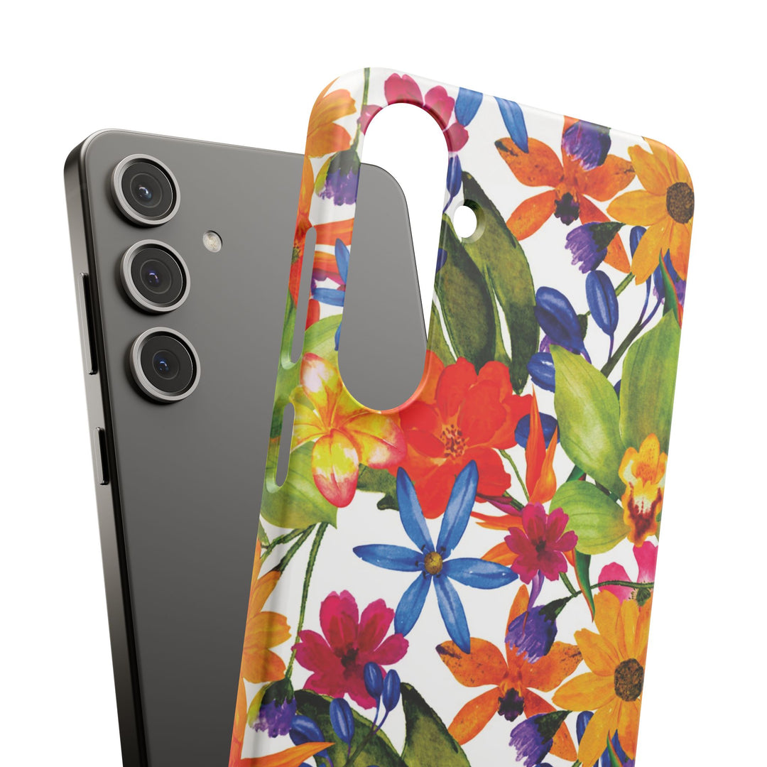 Sleek Snap Colorful Flowers Cute Phone Case for iPhone 16 15 14 13 12 11 X Xs Max Xr Pro Plus Samsung Galaxy S24 S23 S22 S21 S20 Note Ultra