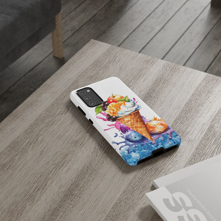 Impact Resistant, Summer Ice Cream Cone, Cute Phone Cases for Samsung S24, S23, S22, S21, IPhone 15 pro Iphone 14 pro Iphone 13 IPhone 12 Iphone 11 - Studio40ParkLane