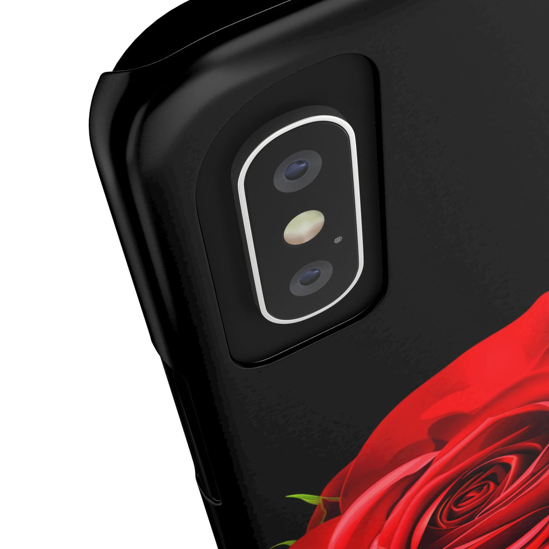 Slim Custom Personalized Red Rose Flowers Gift for Her Cute Phone Cases for Iphone 16 Pro Max | iPhone 15 Case | iPhone 15 Pro Max Case, Iphone 14, Iphone 14 Pro Max, Iphone 13 12 11 8 7 - Studio40ParkLane