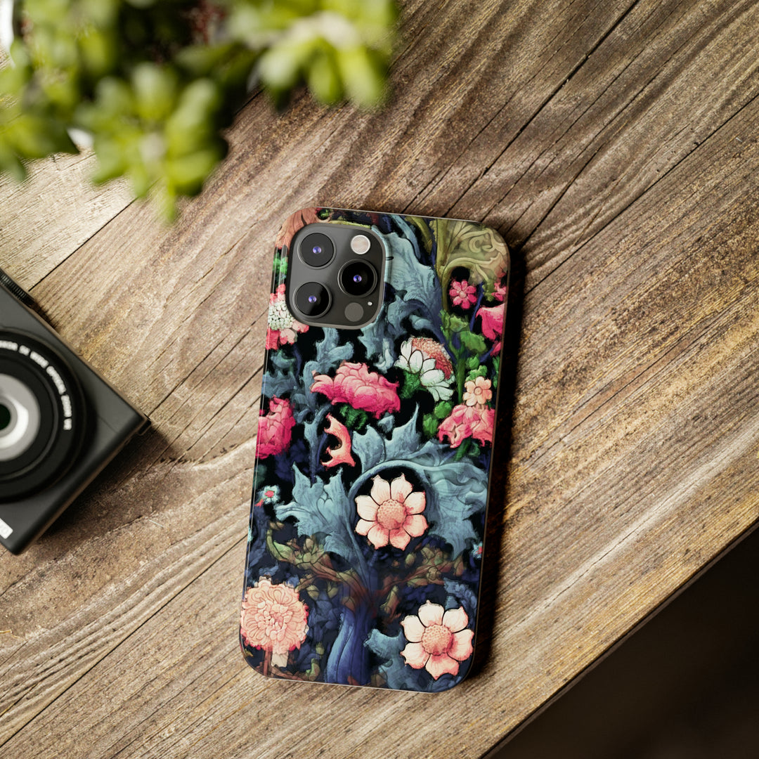 Slim Cute Phone Cases for Iphone - | iPhone 15 Case | iPhone 15 Pro Max Case, Iphone 14 Case, Iphone 14 Pro Max, Iphone 13, Flowers Scene - Studio40ParkLane