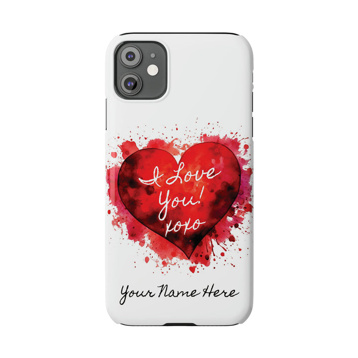 Slim Personalized Slim Cute iPhone Cases - | iPhone 15 Case | iPhone 15 Pro Max Case, Iphone 14 Case, Iphone 14 Pro Max, Iphone 13, Valentine Heart Love - Studio40ParkLane