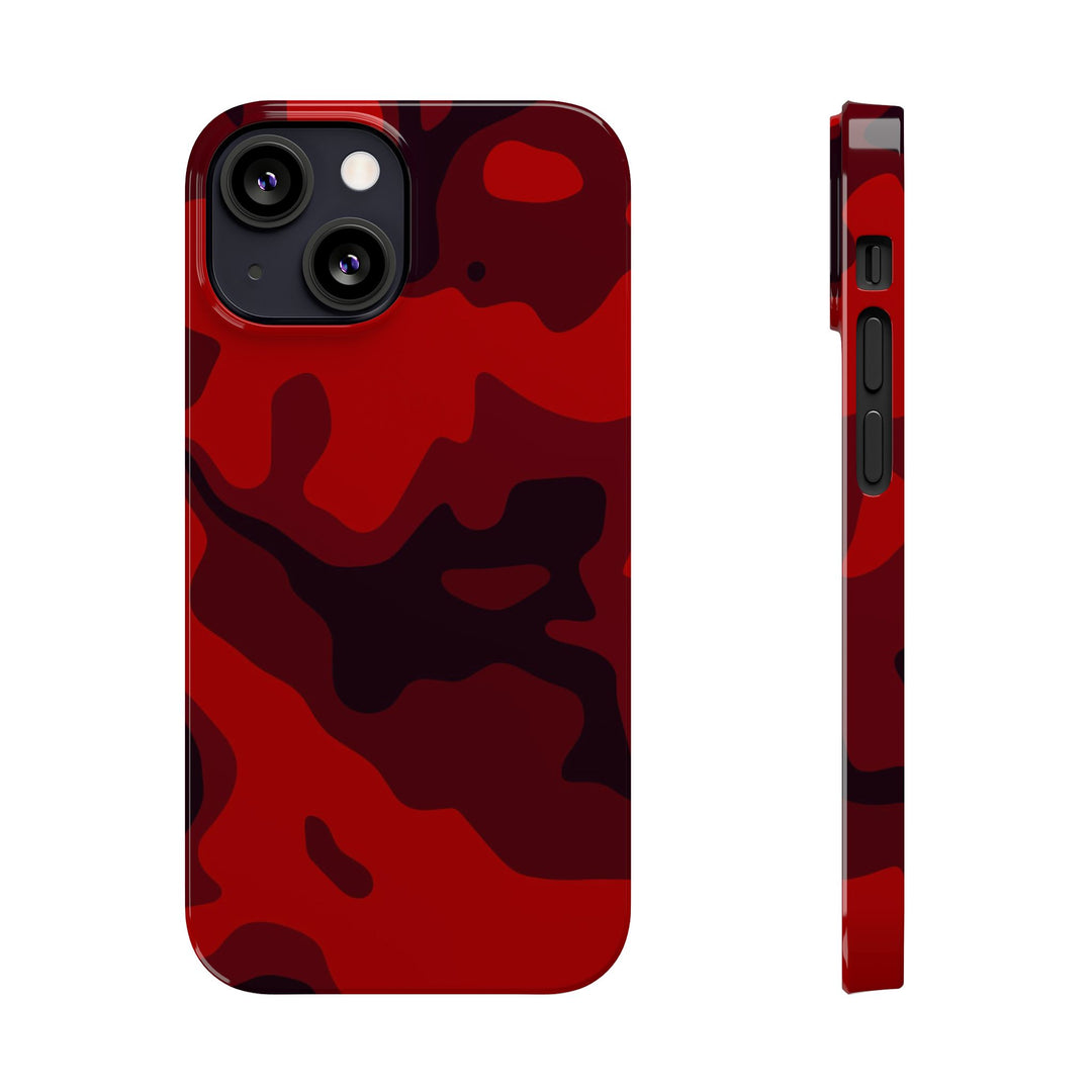 Slim Cute Phone Cases for Iphone - | iPhone 15 Case | iPhone 15 Pro Max Case, Iphone 14 Case, Iphone 14 Pro Max, Iphone 13, Red Camo Camouflage - Studio40ParkLane