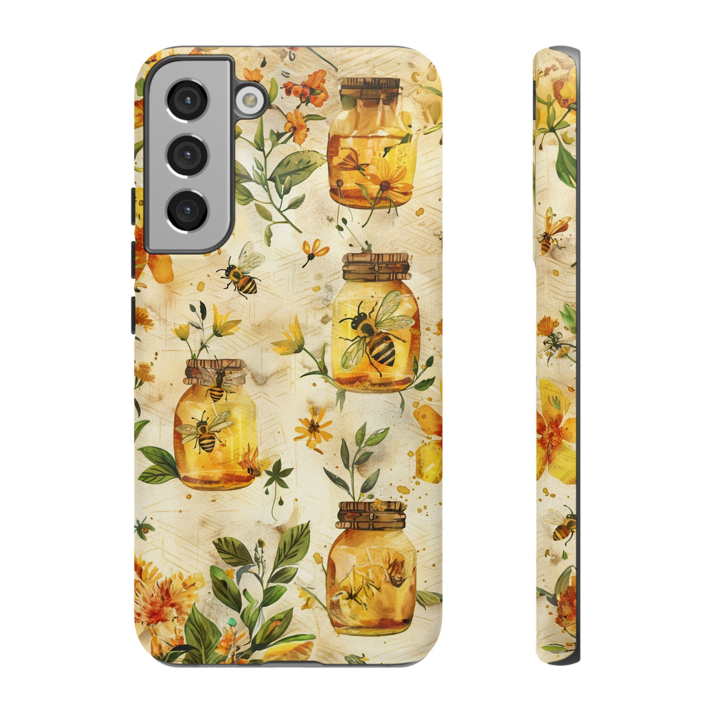 Impact Resistant, Honey Bees, Cute Phone Cases for Samsung S24, S23, S22, S21, IPhone 15 pro Iphone 14 pro Iphone 13 IPhone 12 Iphone 11