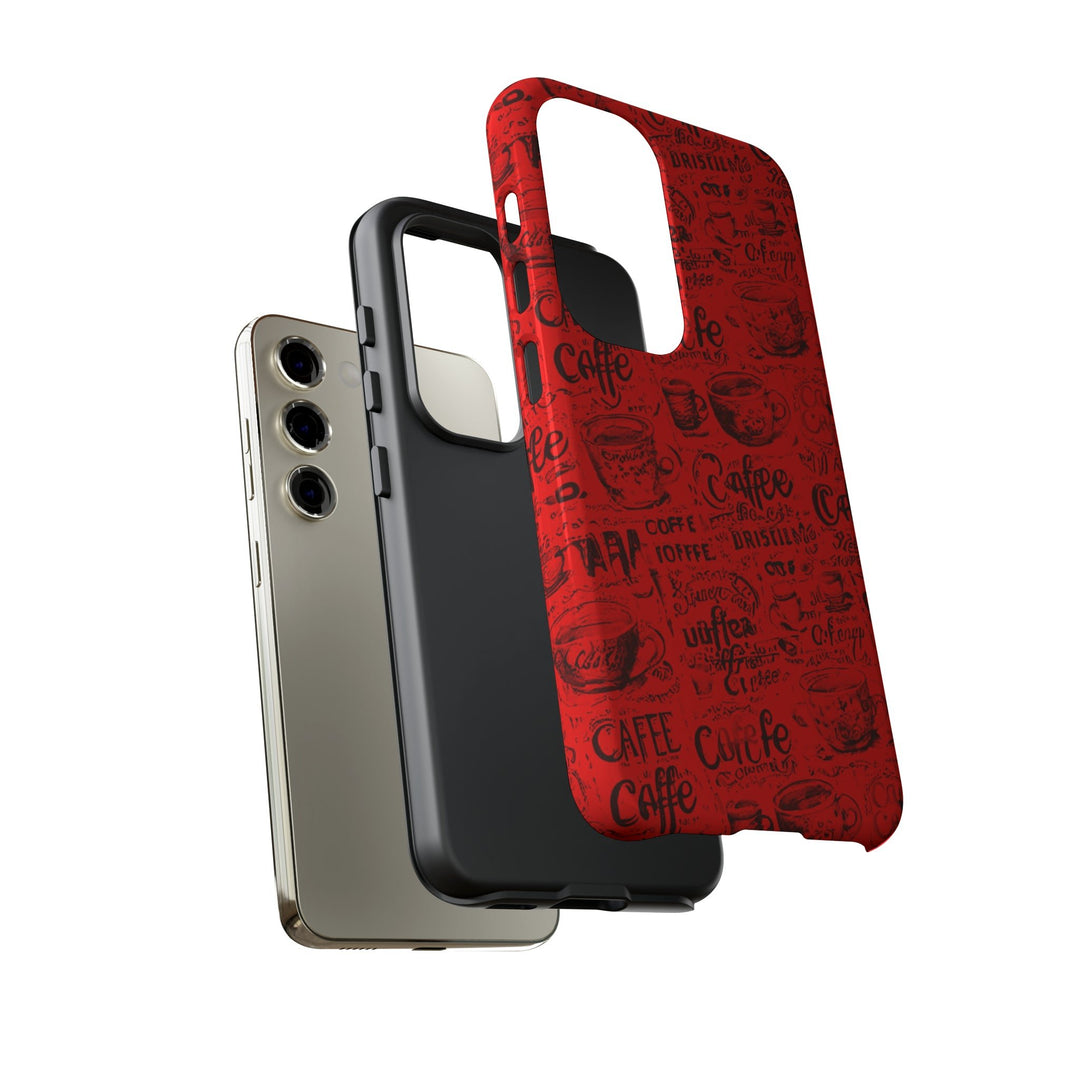 Cute Samsung Phone Case | Aesthetic Samsung Phone Case | Galaxy S23, S22, S21, S20 | Red Black Coffee, Protective Phone Case - Studio40ParkLane