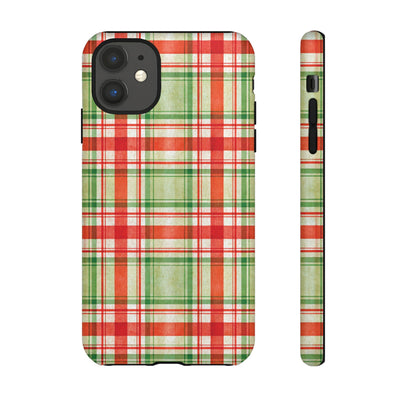 Aesthetic Tough Red Green Checkered Premium Phone Case - For iPhone 17 Pro Max iPhone 16 Pro iPhone 15 Iphone 14 Plus 13 Pro 12 11 10 XR XS - Studio40ParkLane