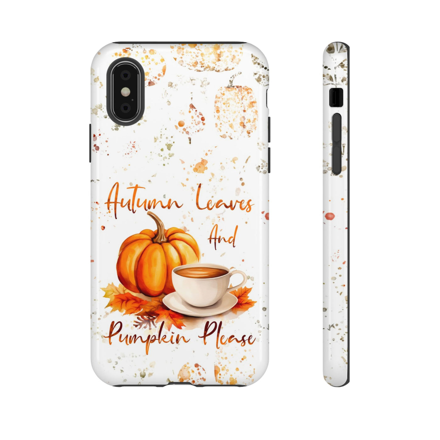 Impact Resistant, Fall Leaves Pumpkin Pie, Cute Phone Cases for Samsung S24, S23, S22, S21, IPhone 15 pro Iphone 14 pro Iphone 13 IPhone 12 Iphone 11